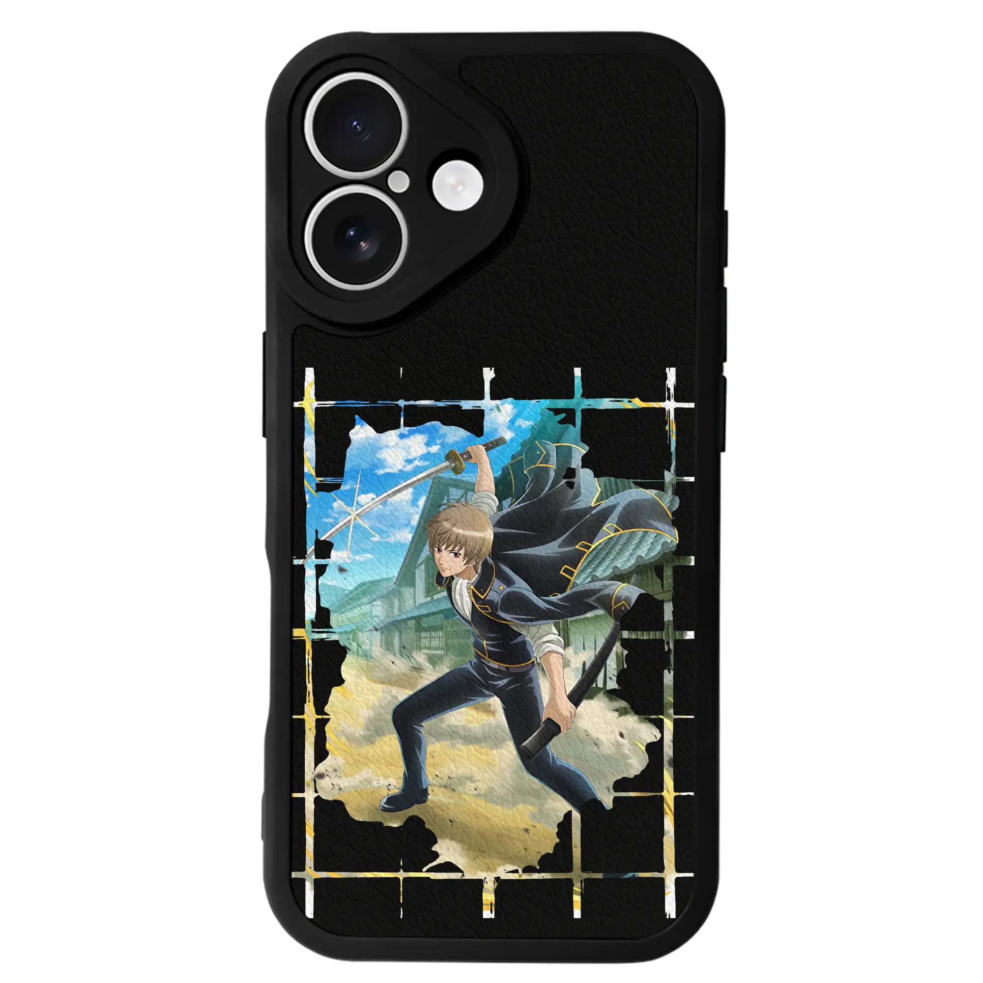 銀魂 グッズ 沖田 総悟 - IPhone 16シリーズ対応 ・ シリコンスマホケース ・ レザー調 ・ 高精度フィット ・ 耐衝撃 ・ ワイヤレス充電対応 ・ 精密カット